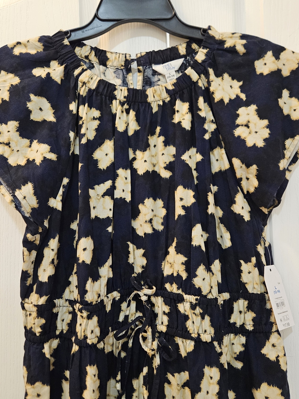 Time and Tru Women's Crewneck Mini Dress with Pockets, Size Large NWT - Picture 7 of 16